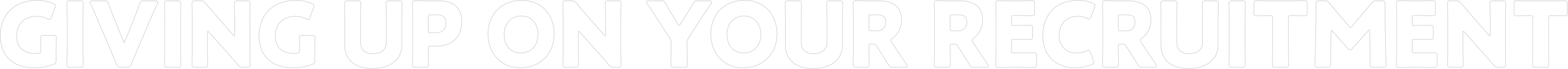 GIVING UP ON YOUR RECRUITMENT